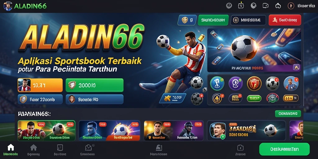 Tampilan antarmuka pengguna ALADIN66 yang memukau dan menarik untuk taruhan olahraga.