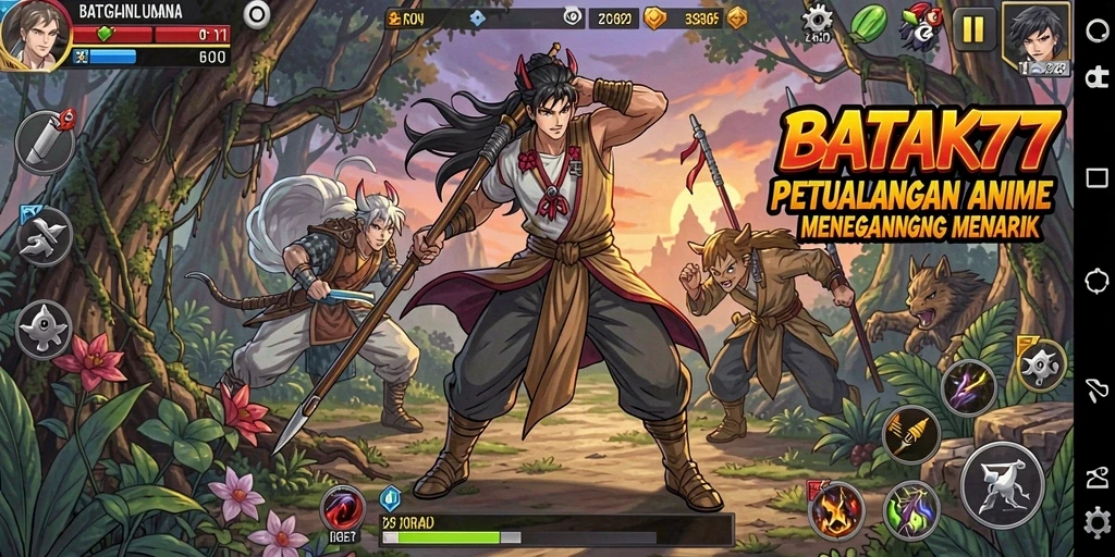 Tangkapan layar gameplay BATIK77 menampilkan aksi seru dalam dunia Anime.