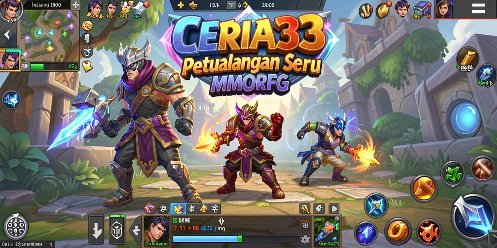 Screenshot menunjukkan aksi seru di dalam dunia MMORPG CERIA33.