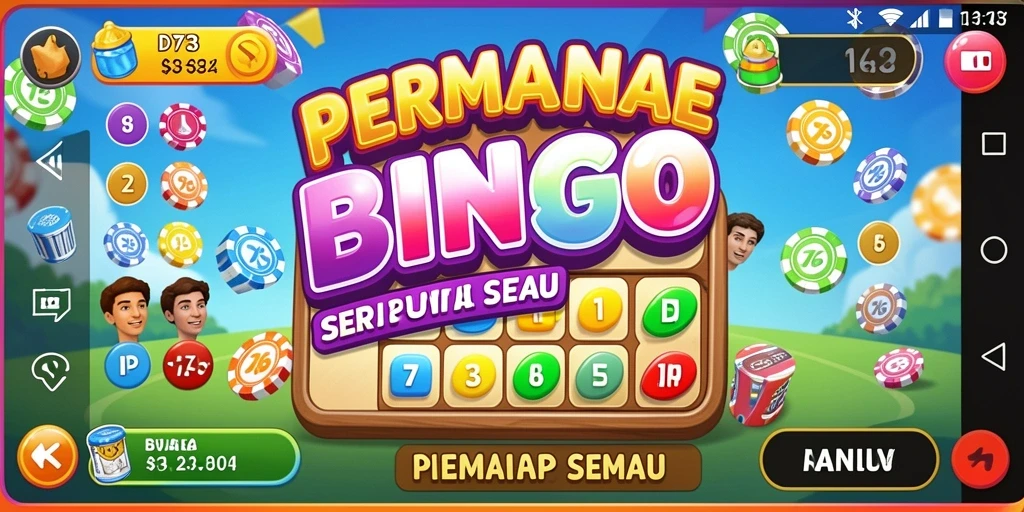 Screenshot D73 menampilkan gameplay Bingo yang menarik dan interaktif.