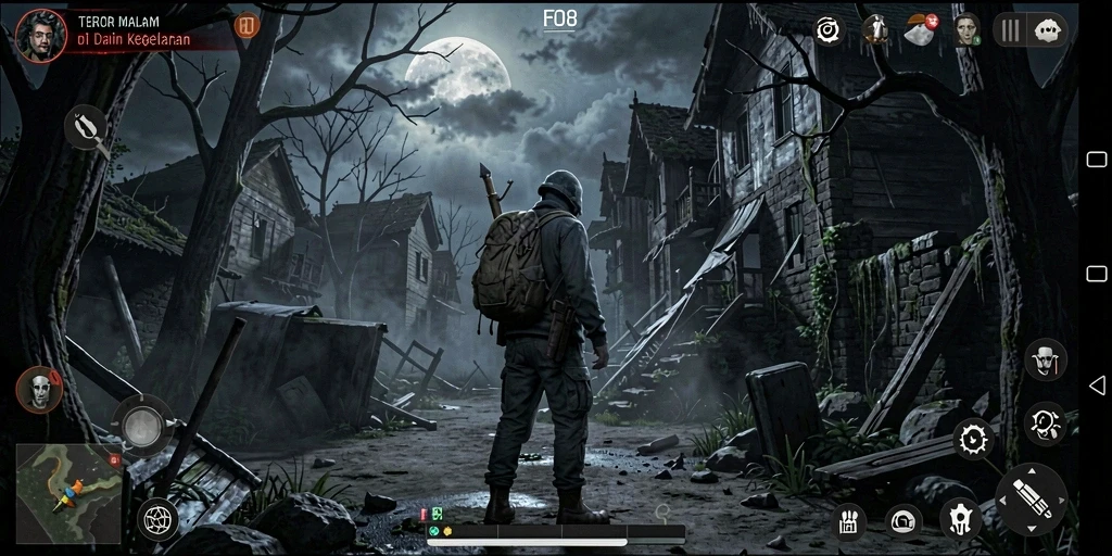 Tangkapan layar dari gameplay menyeramkan di FO8 yang penuh ketegangan.