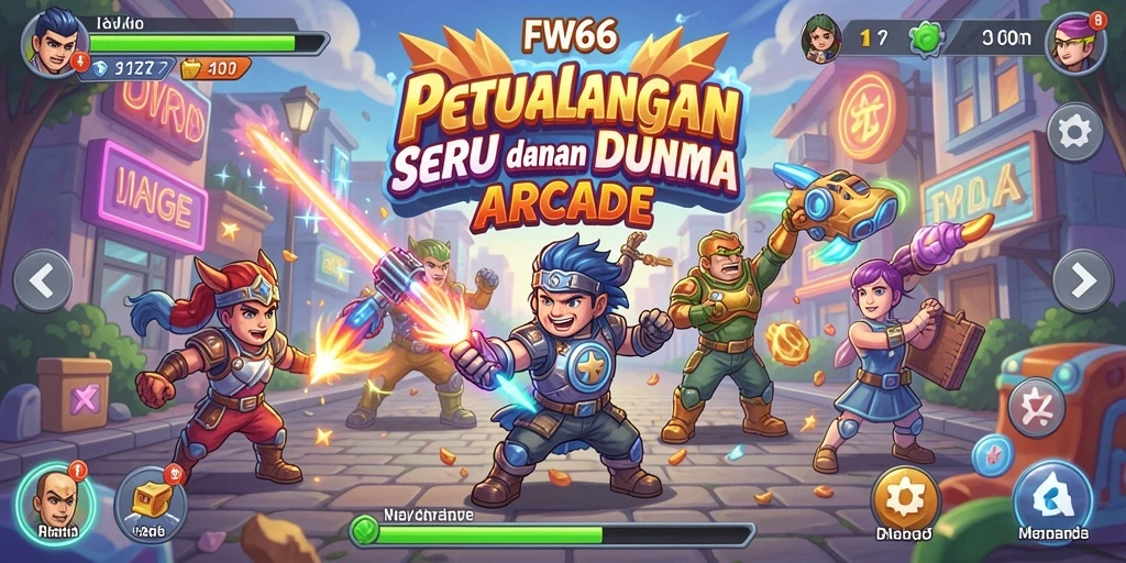 Tampilan gameplay seru dari FW66 dalam dunia Arcade.