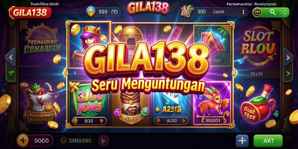 Screenshot GILA138 menampilkan gameplay slot yang penuh warna dan menarik.