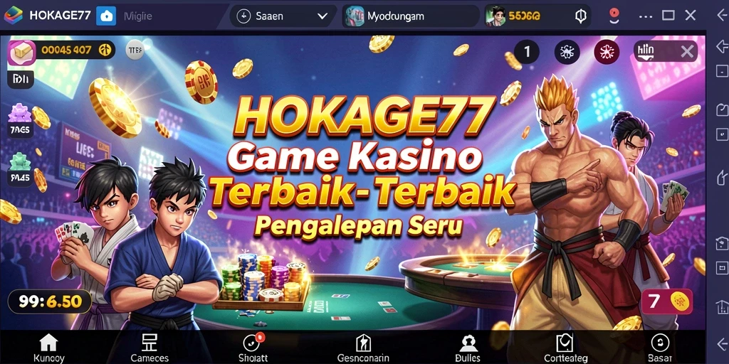 Tampilan permainan Kasino yang menarik di HOKAGE77 dengan grafis yang memukau.