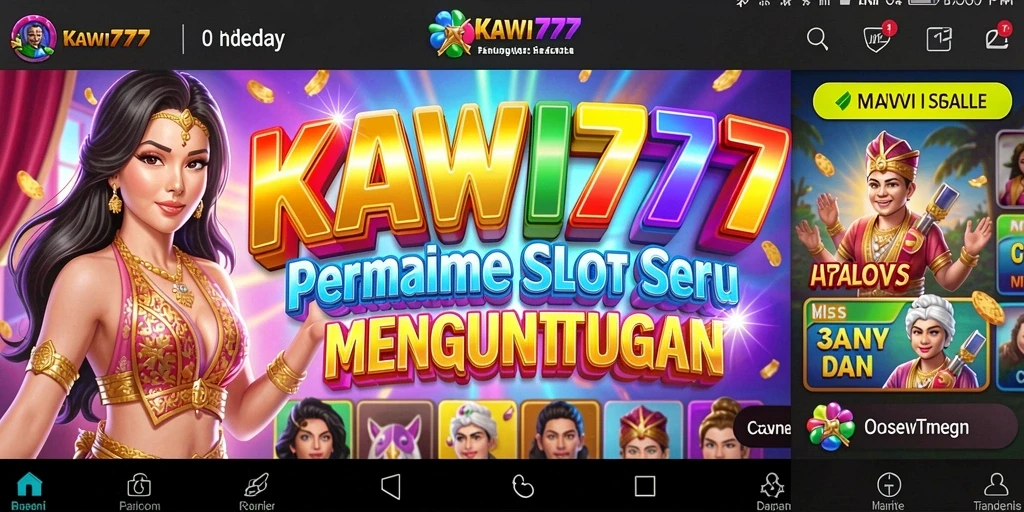 Screenshot gameplay KAWI777 yang menampilkan mesin slot yang menarik.