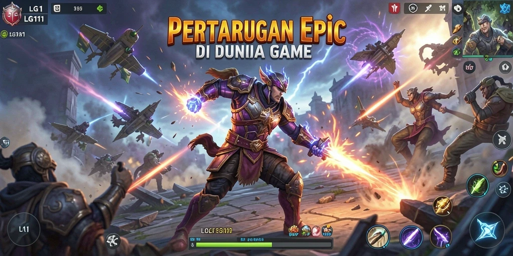 Tampilan aksi pertarungan seru dalam game Fighting LG111.