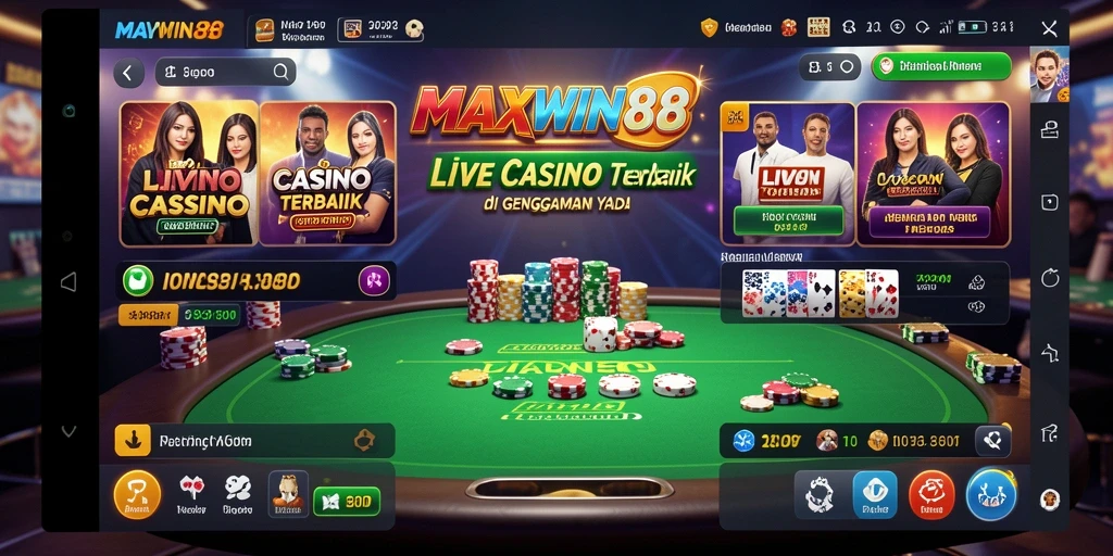 Tampilan aksi bermain di MAXWIN88 dengan dealer profesional.