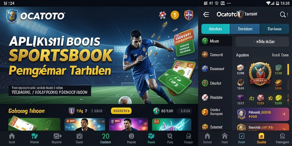 Tampilan gameplay OCATOTO dengan berbagai pilihan taruhan olahraga.