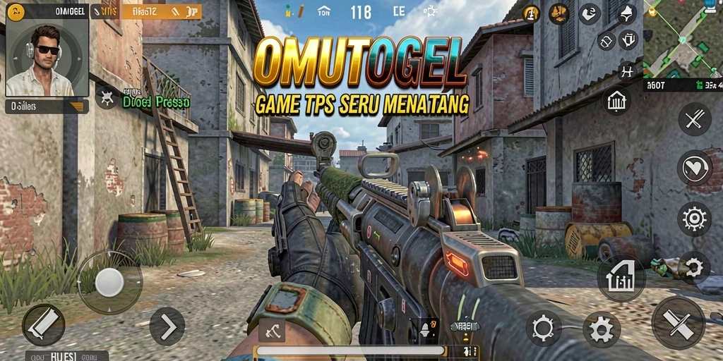 Screenshot gameplay OMUTOGEL yang menampilkan aksi tembak-menembak seru.