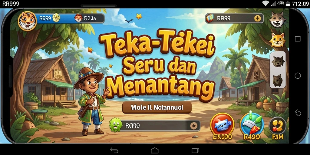 Screenshot gameplay menunjukkan tantangan teka-teki yang menarik di RR999.