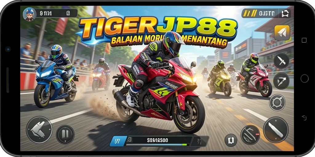 Gameplay seru dan menantang di TIGERJP88 dengan motor kencang.
