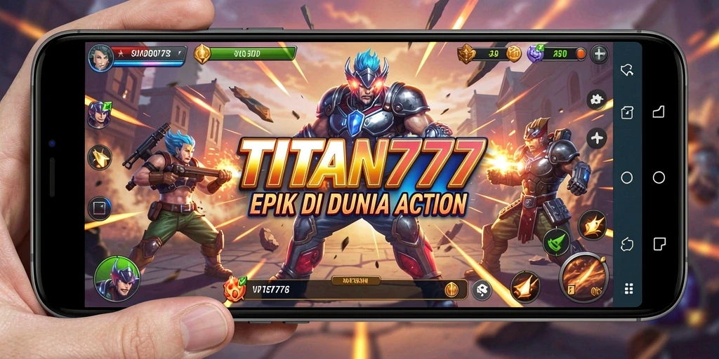 Gameplay intens dengan pertempuran seru di TITAN777.