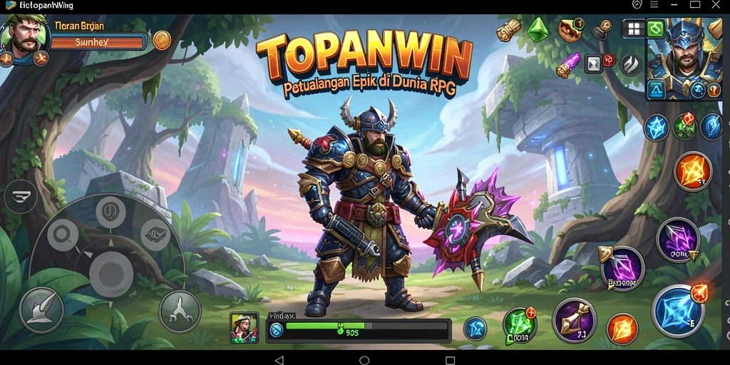 Tampilan menarik dari gameplay RPG TOPANWIN yang epik.