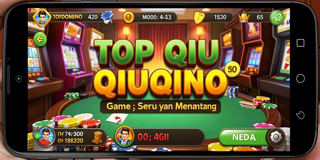 Tampilan gameplay seru dalam game QiuQiu TOPDOMINO.