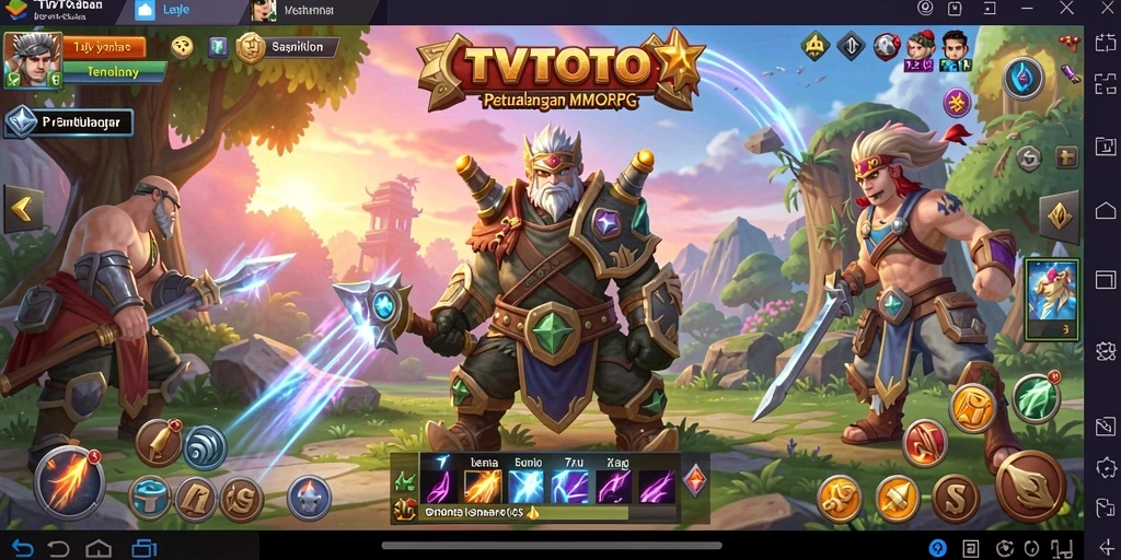 Tampilan gameplay MMORPG yang menegangkan di TVTOTO.
