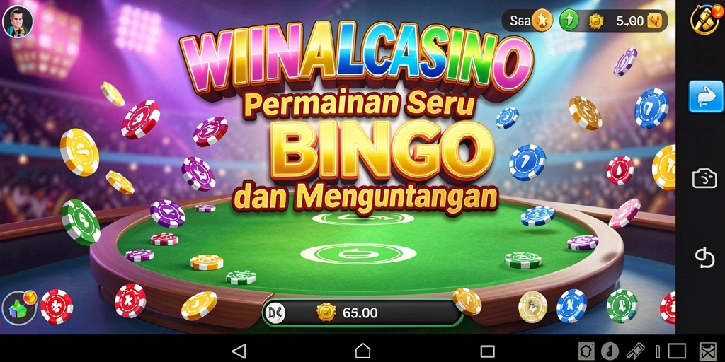 Screenshot gameplay Binggo WINALLCASINO menampilkan suasana seru dan interaksi antar pemain.