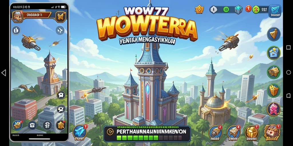Tampilan menarik dari gameplay Tower Defense WOW77 yang seru.