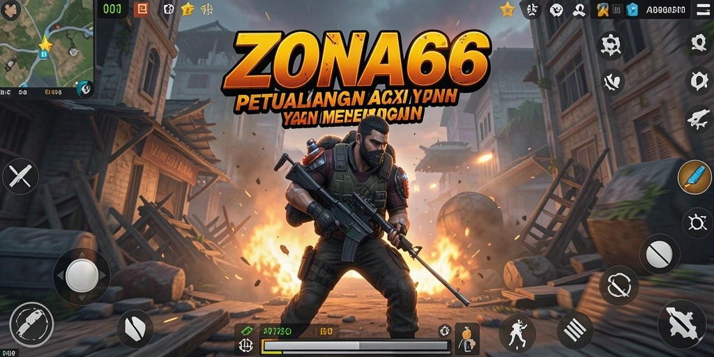 Tangkapan layar menunjukkan pertempuran mendebarkan di ZONA66.